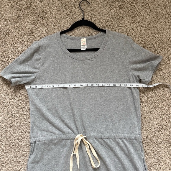 7th Ray Gray T Shirt Midi Dress with Pockets | XL - Picture 5 of 7